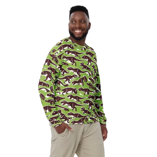 Dino Parade on a Sweatshirt