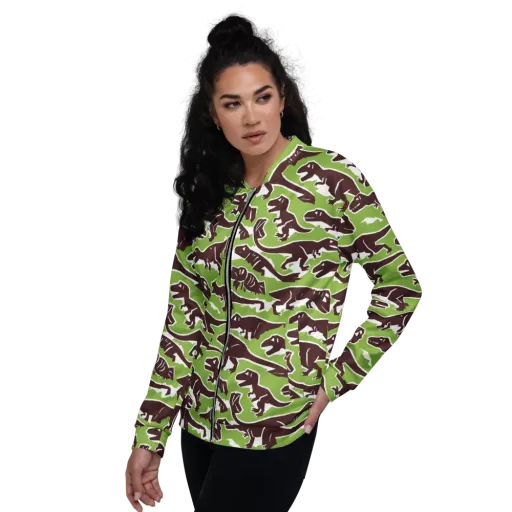 Dino Parade on a Bomber Jacket