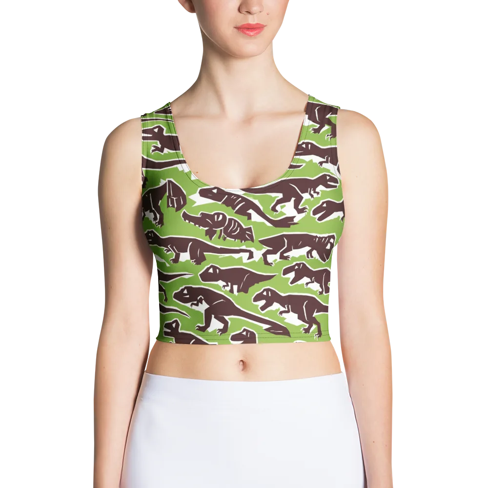 Dino Parade on Crop Top — Front