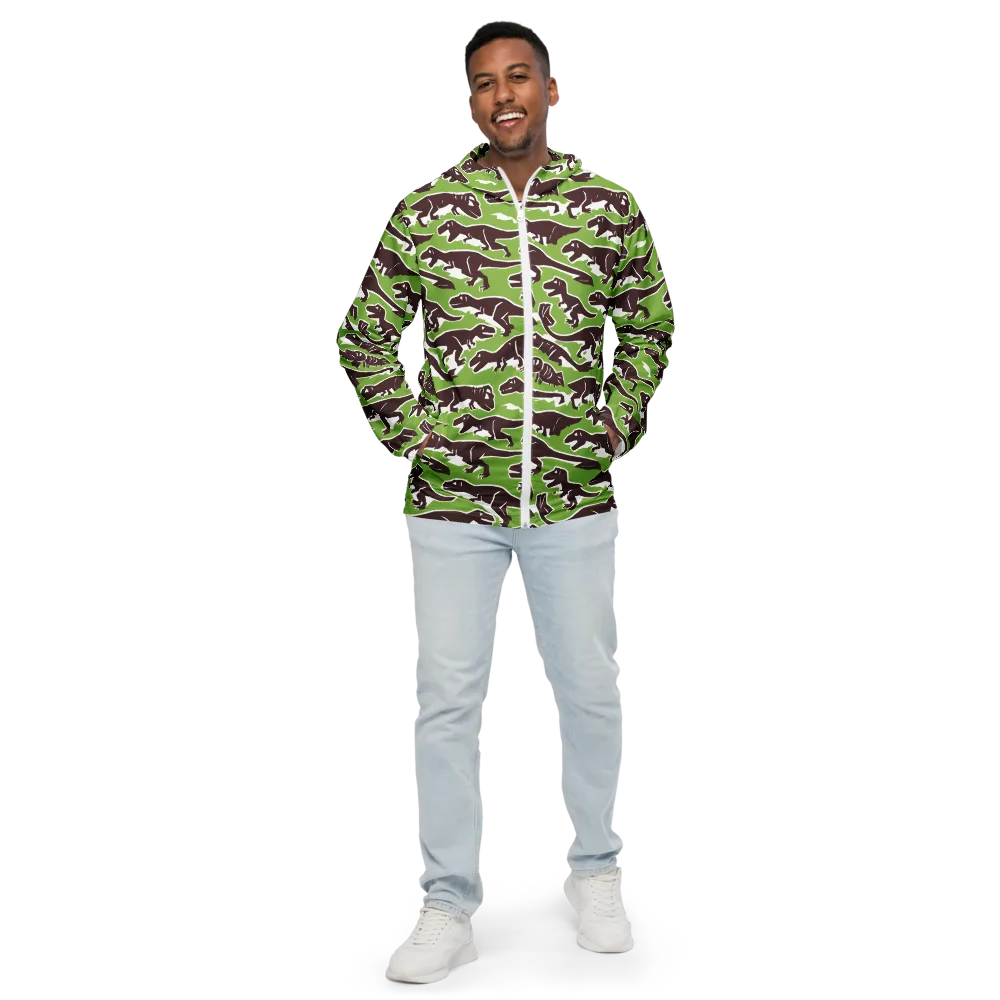 Dino Parade on Men's Windbreaker — Front