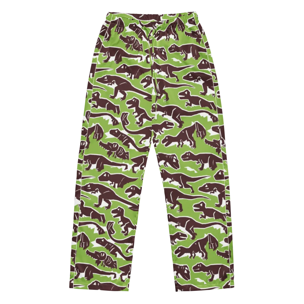 Dino Parade on Women's Pajama Pants — Front