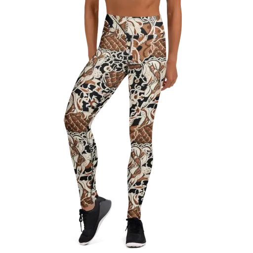 Sepia Baroque on a Yoga Leggings
