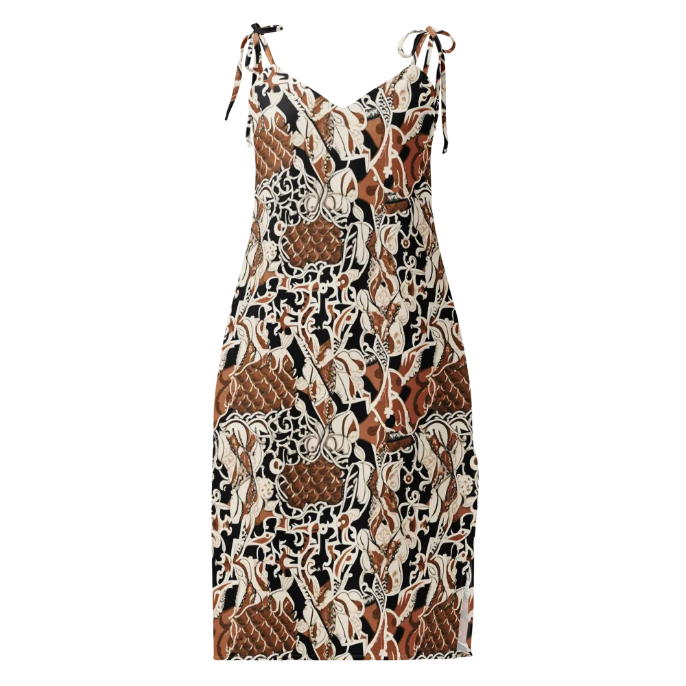 Sepia Baroque on Slip Dress — Front