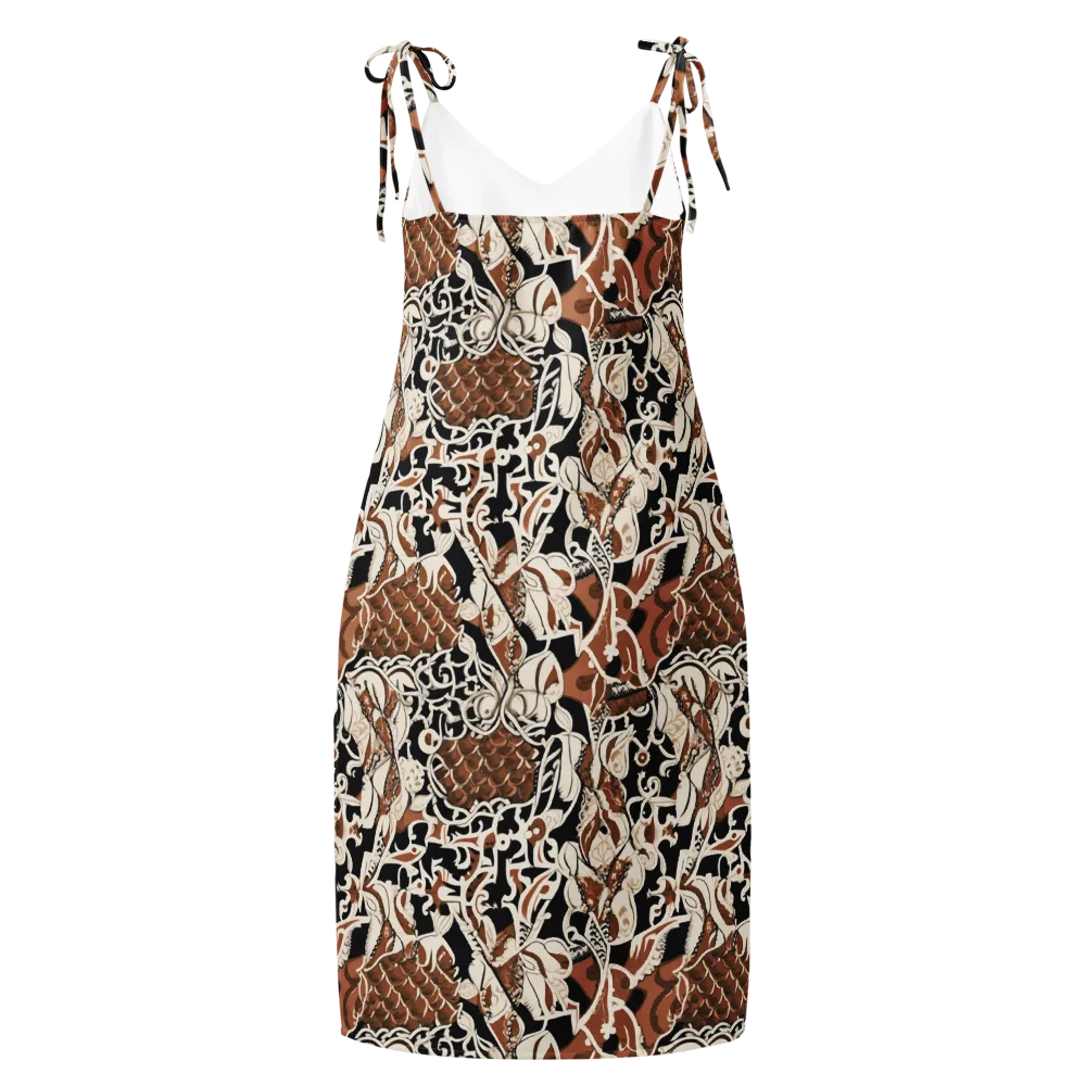 Sepia Baroque on Slip Dress — Back