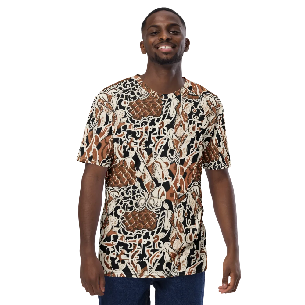 Sepia Baroque on Men's Crew Neck T-Shirt — Front