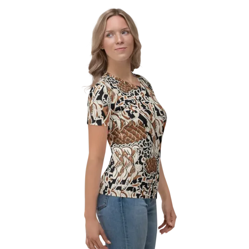 Sepia Baroque on a Women's Crew Neck T-Shirt