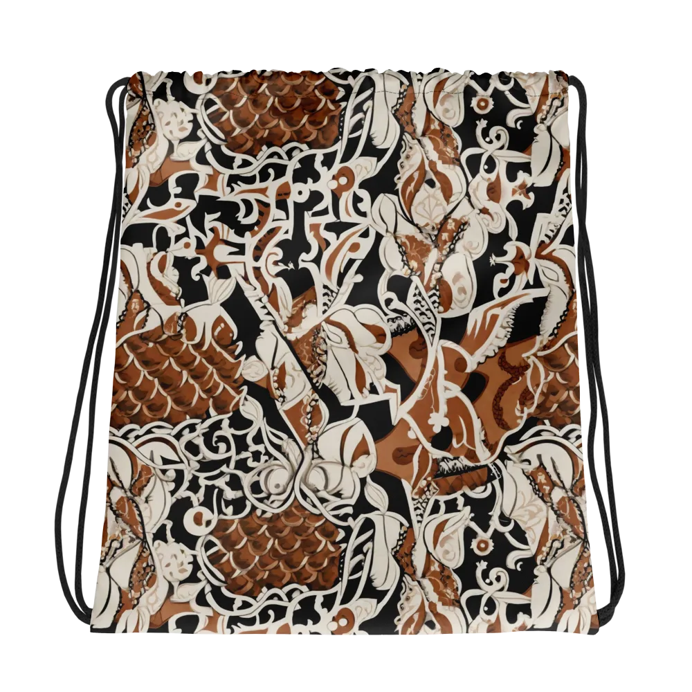 Sepia Baroque on Drawstring Bag — Photo
