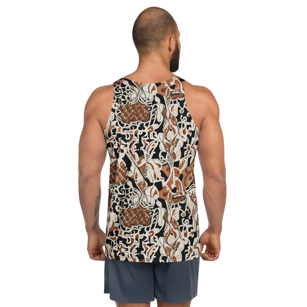 Sepia Baroque on Men's Tank Top — Back