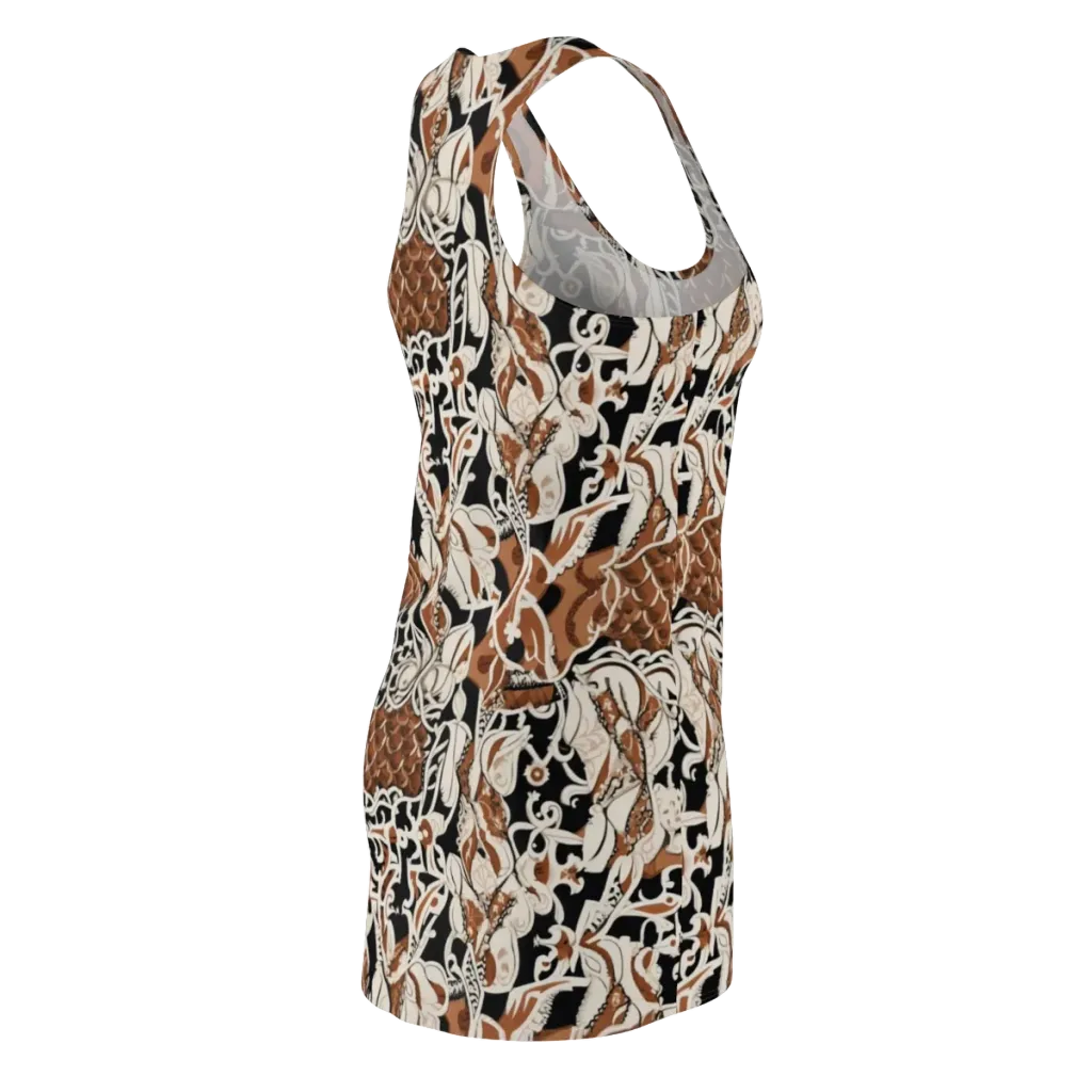 Sepia Baroque on Racerback Dress — Back Side