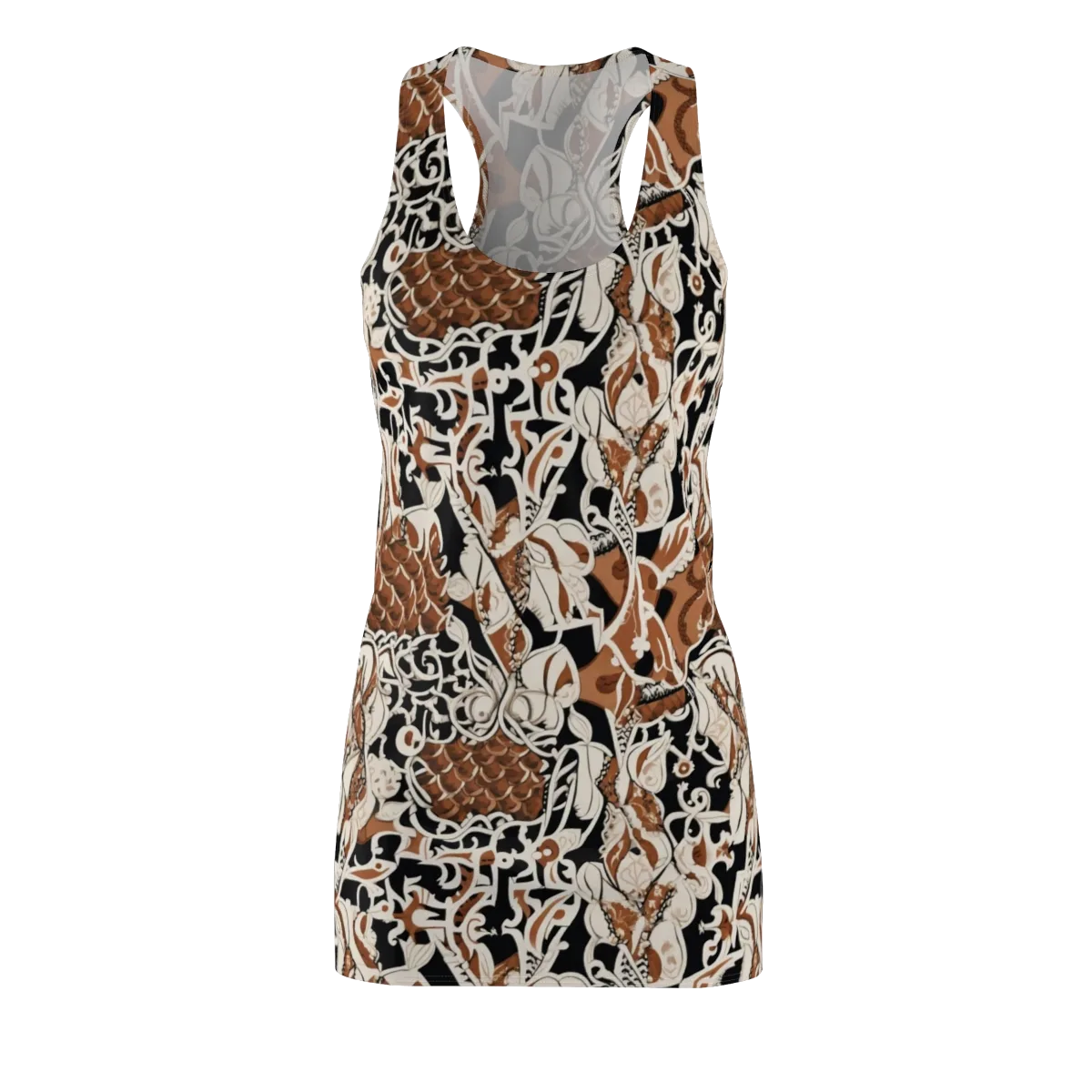 Sepia Baroque on Racerback Dress — Front