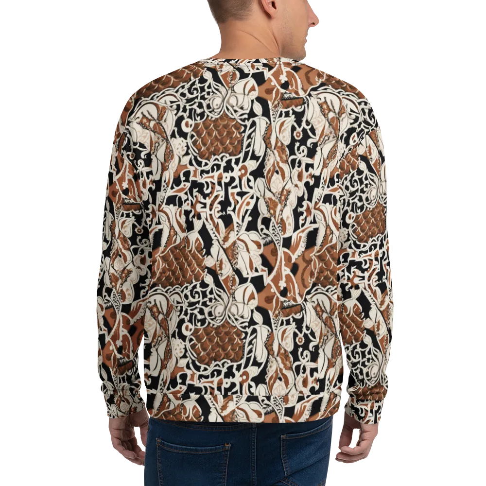 Sepia Baroque on Sweatshirt — Back