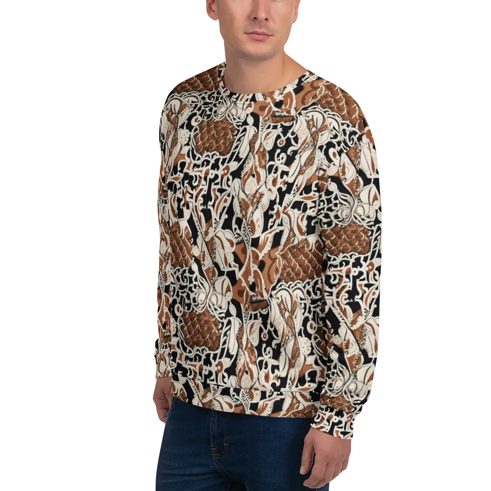 Sepia Baroque on Sweatshirt — Left Front