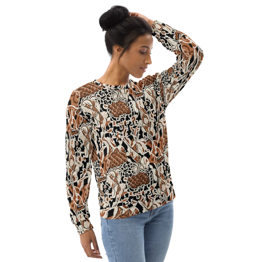 Sepia Baroque on Sweatshirt — Right Front