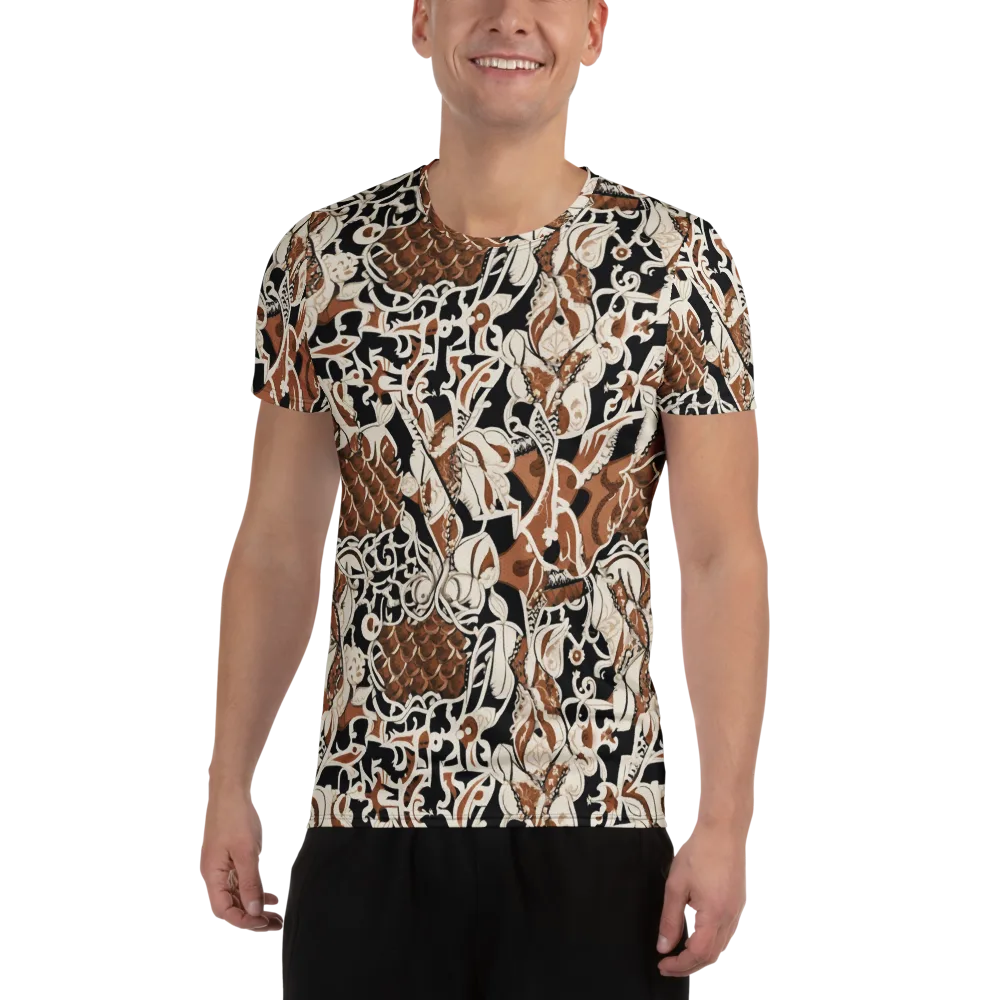 Sepia Baroque on Men's Athletic T-Shirt — Front