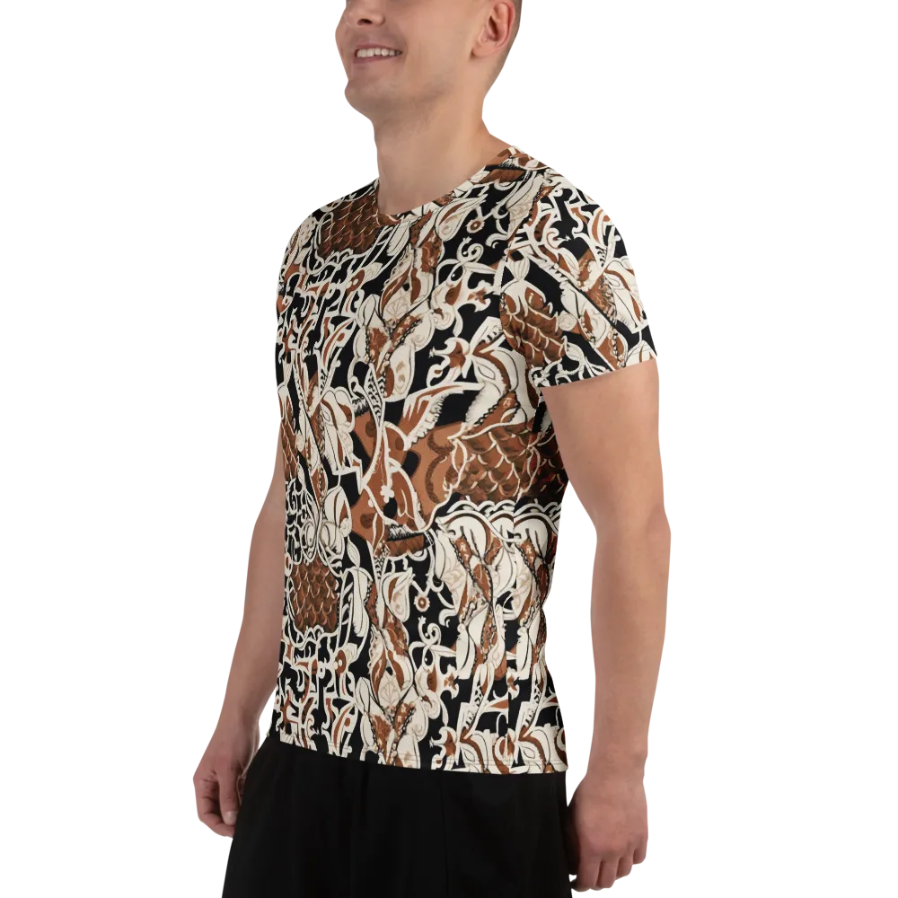 Sepia Baroque on Men's Athletic T-Shirt — Left