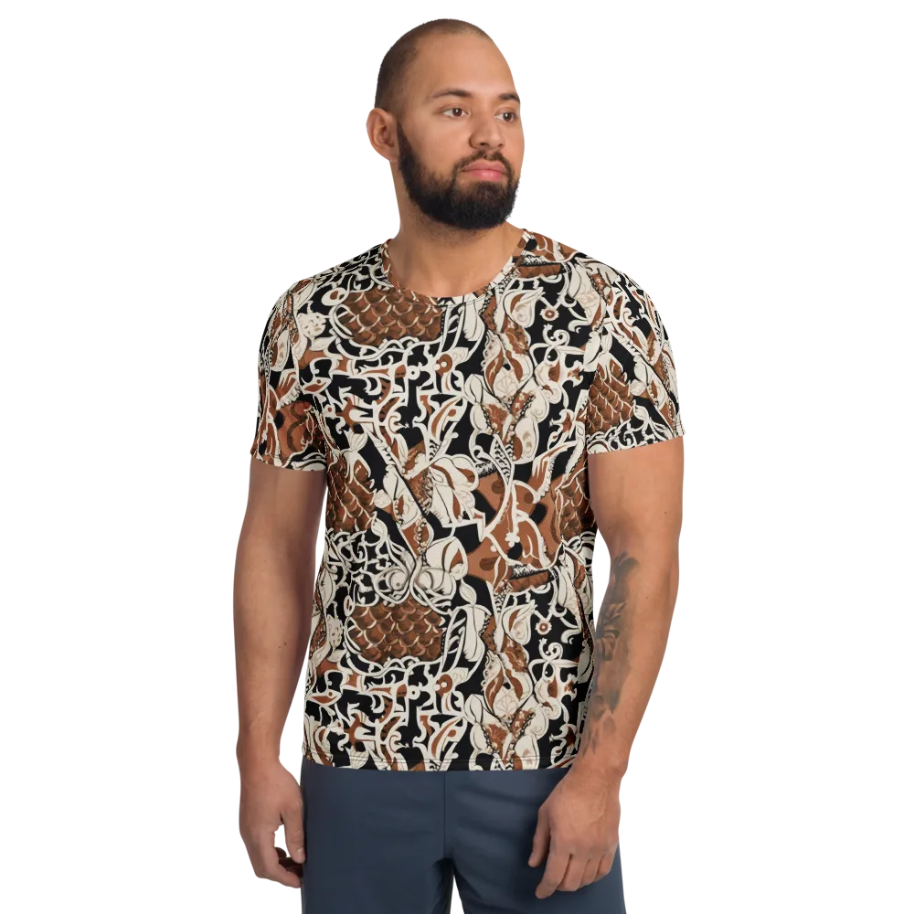 Sepia Baroque on Men's Athletic T-Shirt — Front