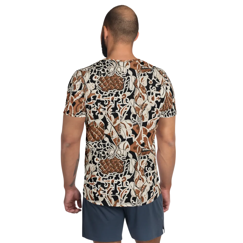 Sepia Baroque on Men's Athletic T-Shirt — Back