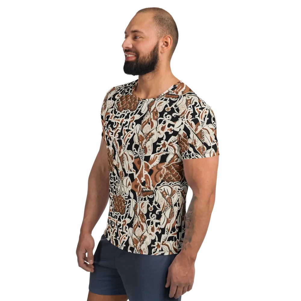 Sepia Baroque on Men's Athletic T-Shirt — Left