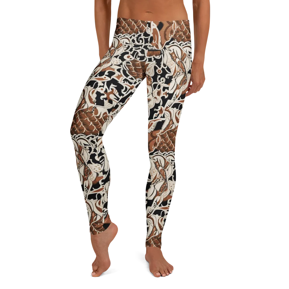 Sepia Baroque on Leggings — Front
