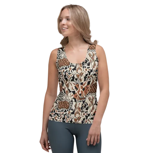 Sepia Baroque on a Women's Tank Top
