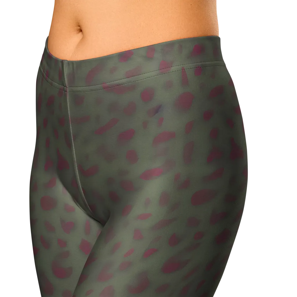 Olive Garnet on Capri Leggings — Zoomed-in