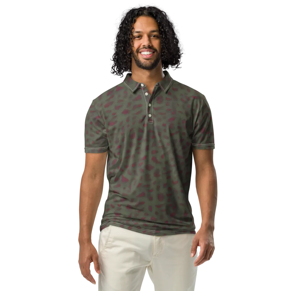 Olive Garnet on Men's Slim Fit Polo Shirt — Front