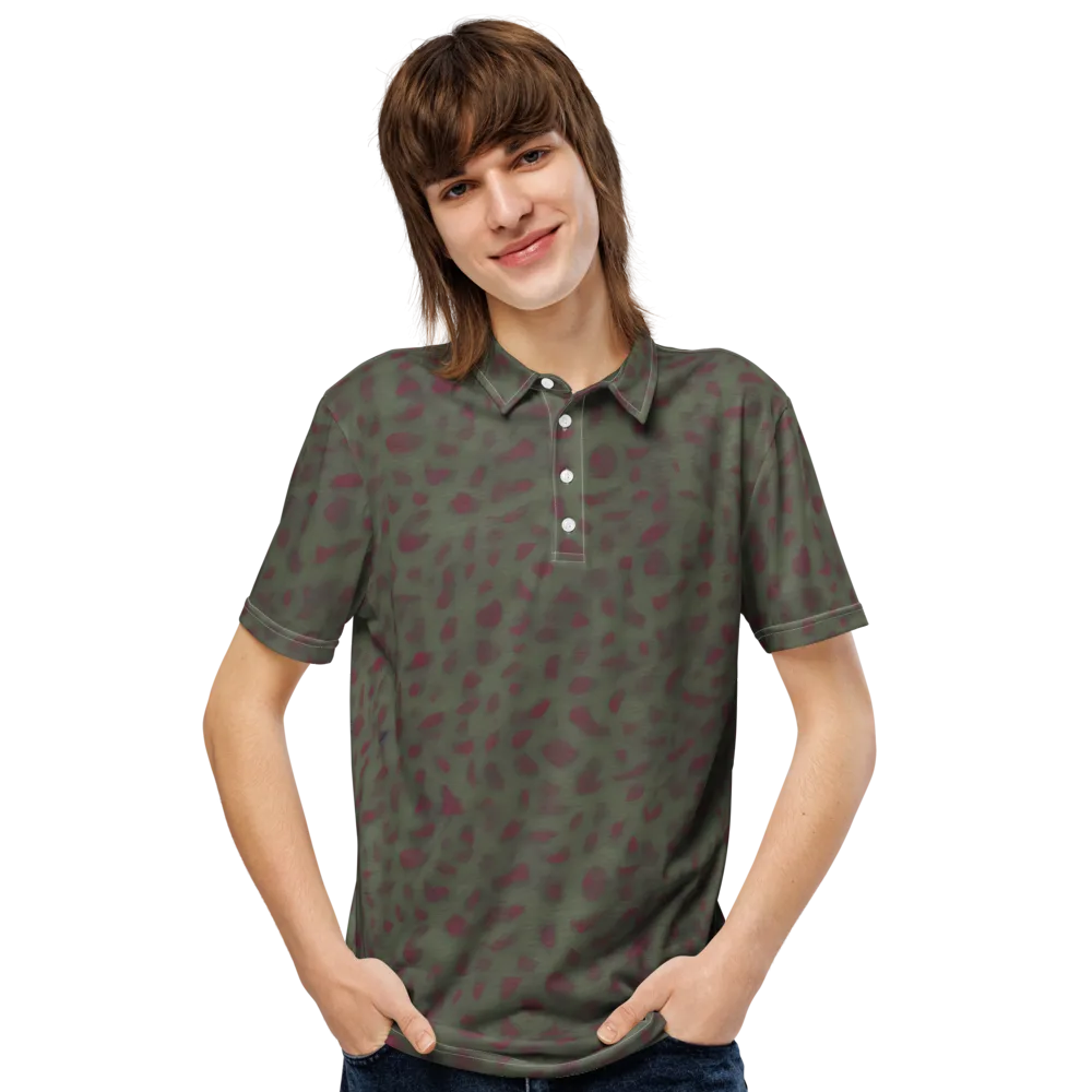 Olive Garnet on Men's Slim Fit Polo Shirt — Front
