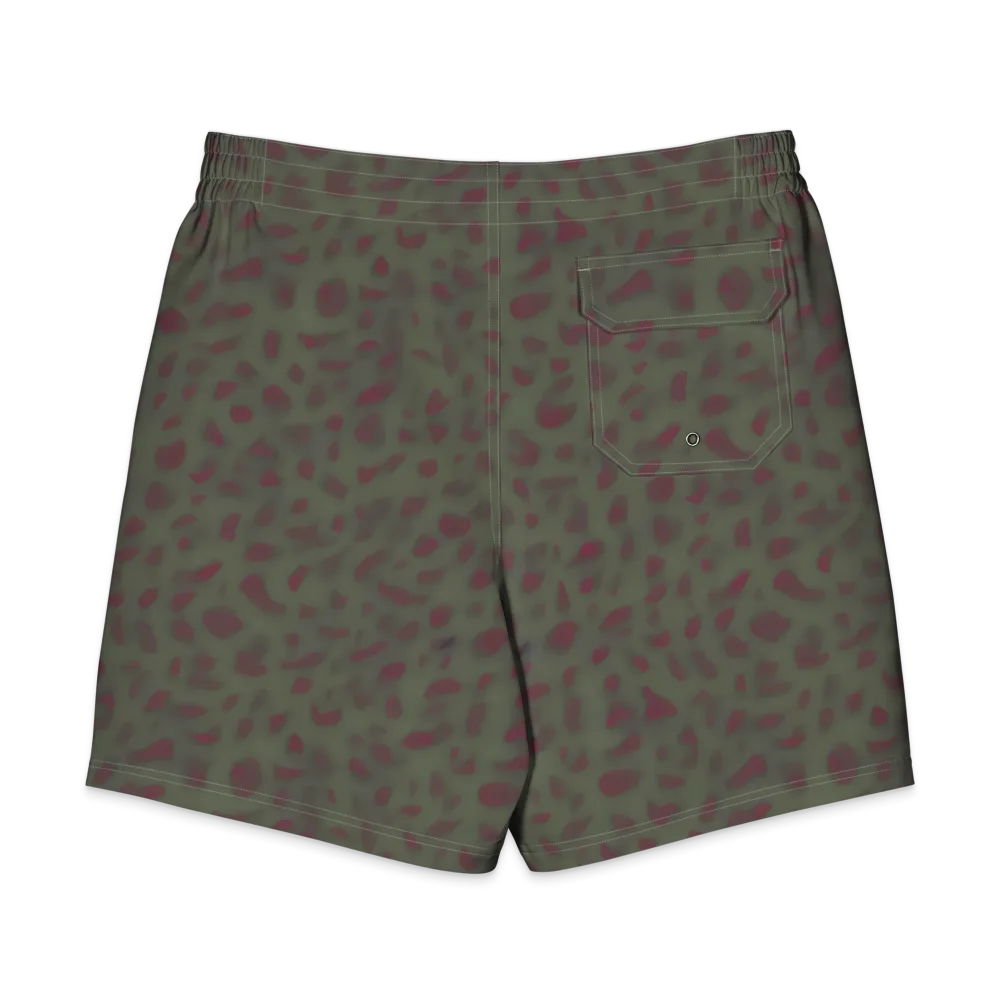 Olive Garnet on Men's Board Shorts — Back