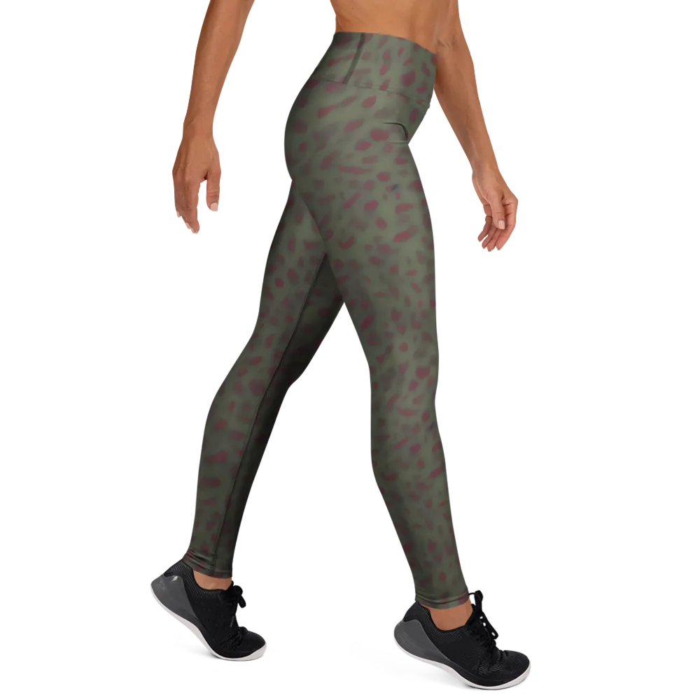 Olive Garnet on Yoga Leggings — Right
