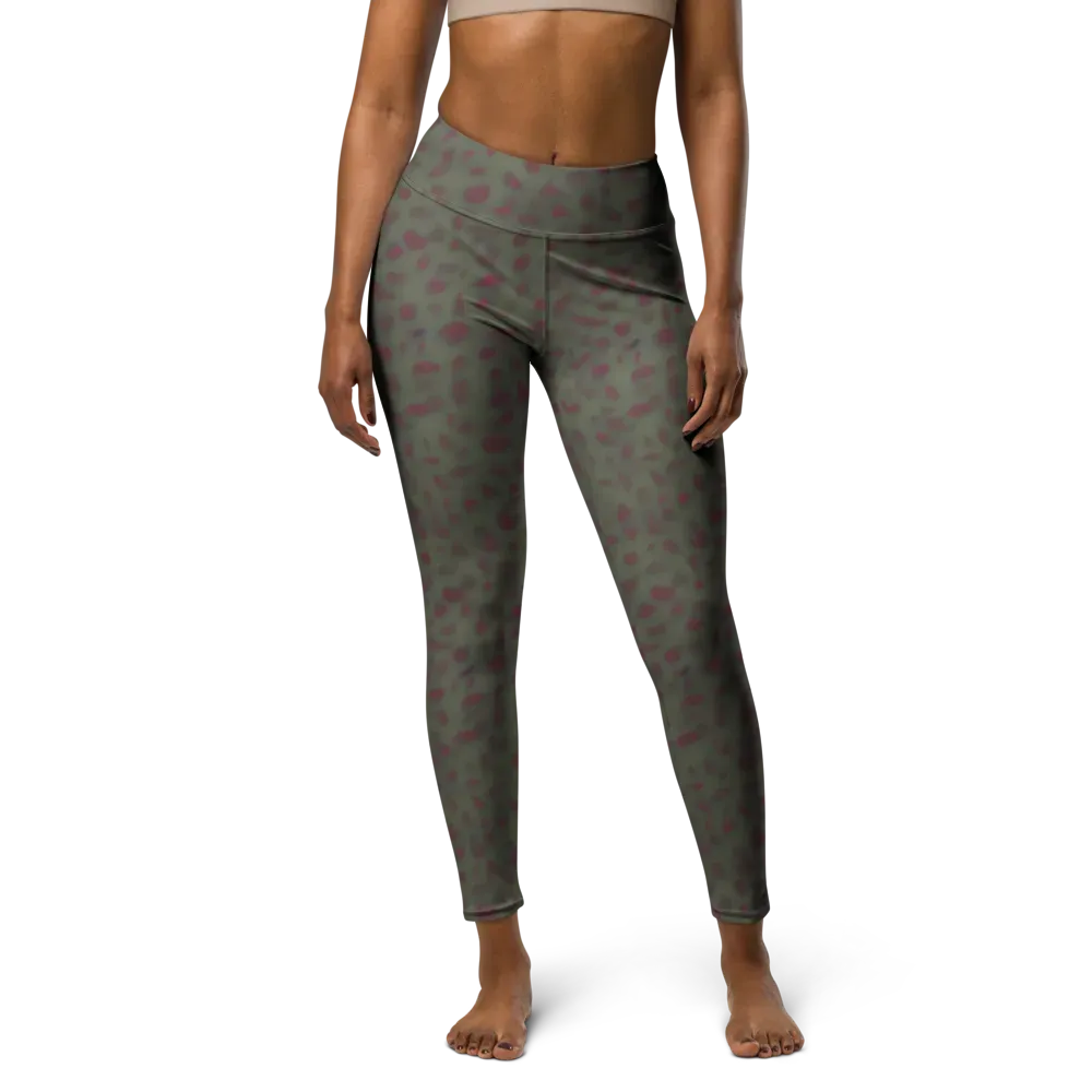Olive Garnet on Yoga Leggings — Front
