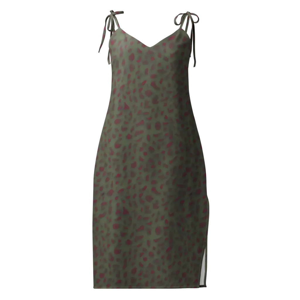 Olive Garnet on Slip Dress — Front