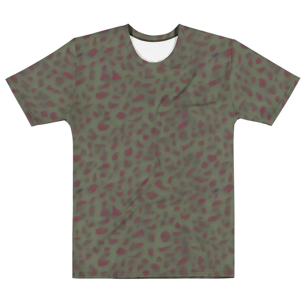 Olive Garnet on Men's Cotton Crew Neck T-Shirt — Front