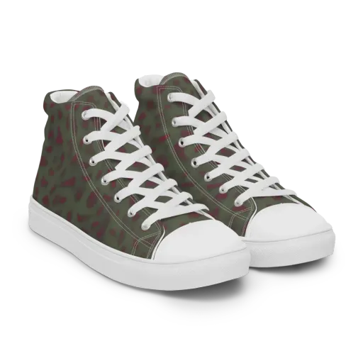 Olive Garnet on a Men's High Top Canvas Shoes