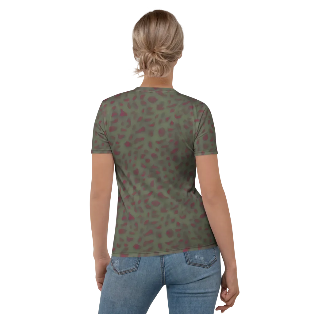 Olive Garnet on Women's Crew Neck T-Shirt — Back