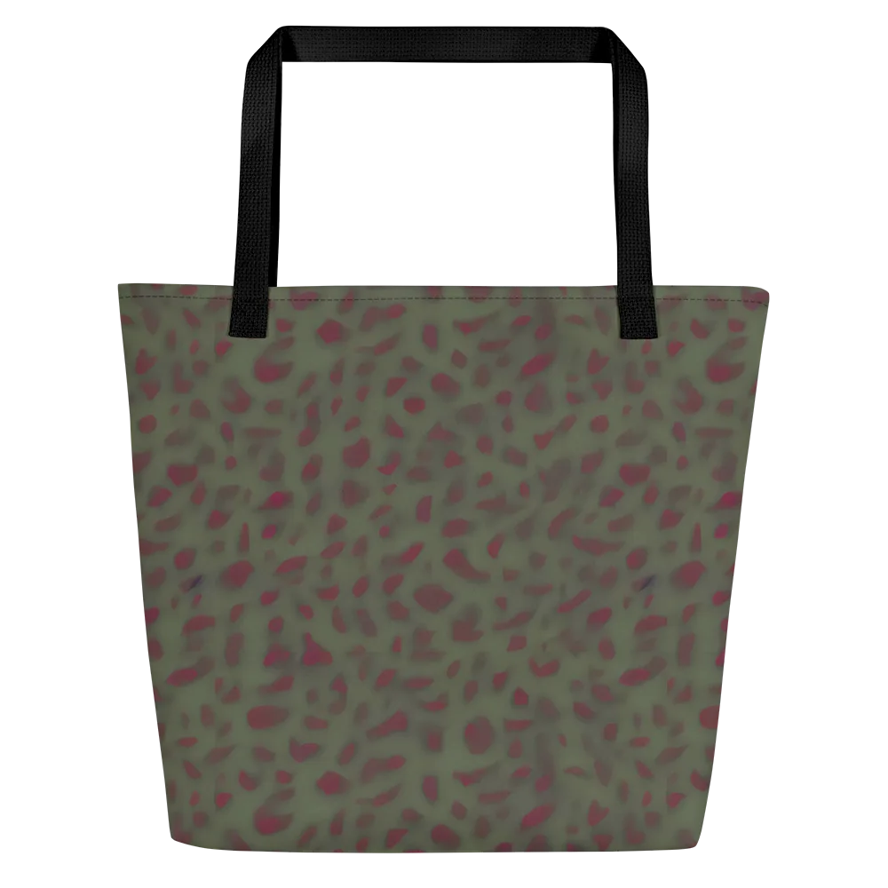 Olive Garnet on Large Tote Bag W/ Pocket — Front
