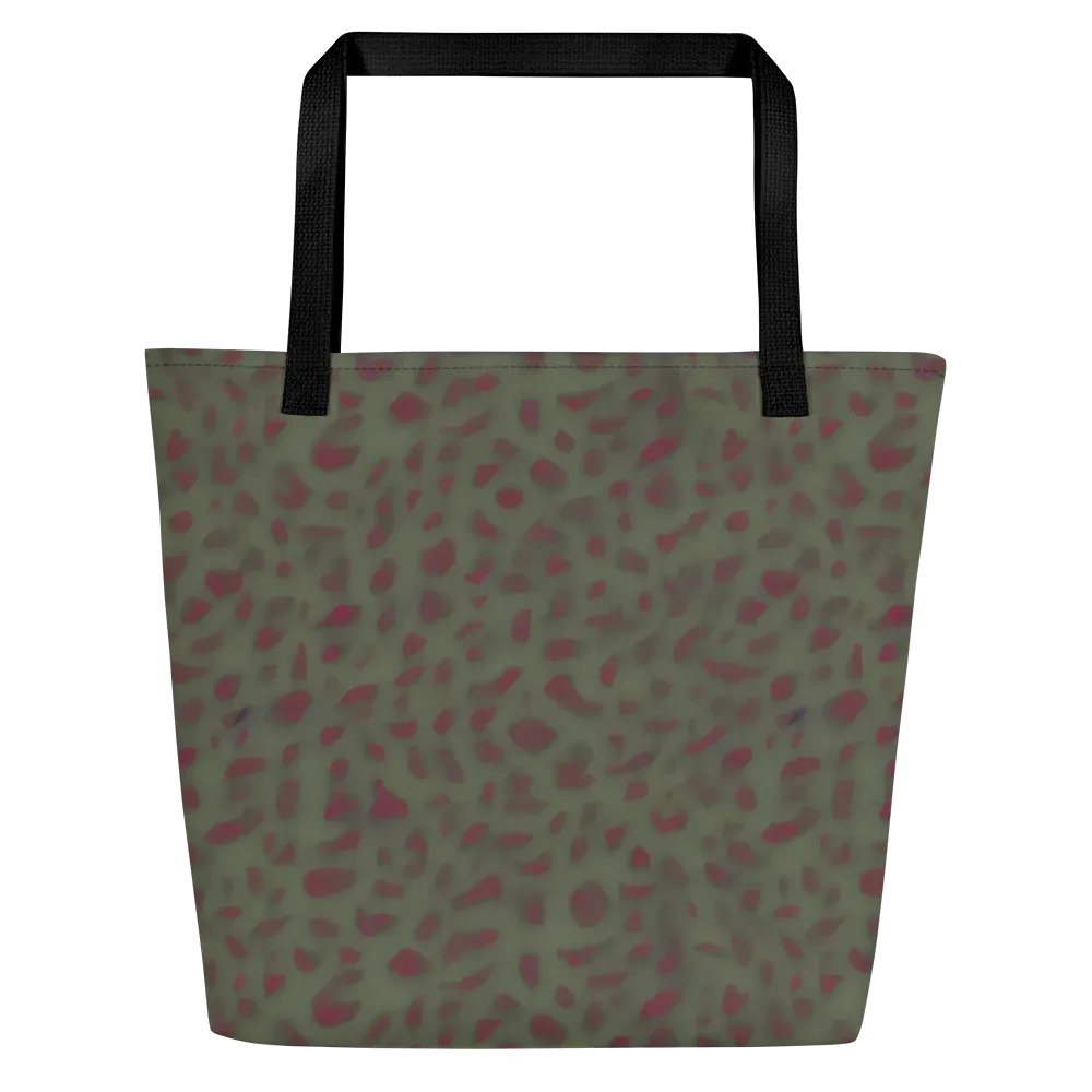 Olive Garnet on Large Tote Bag W/ Pocket — Front