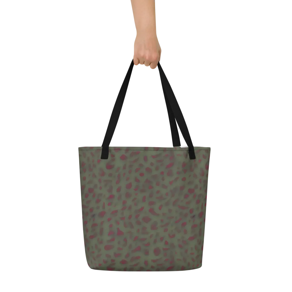 Olive Garnet on Large Tote Bag W/ Pocket — Front