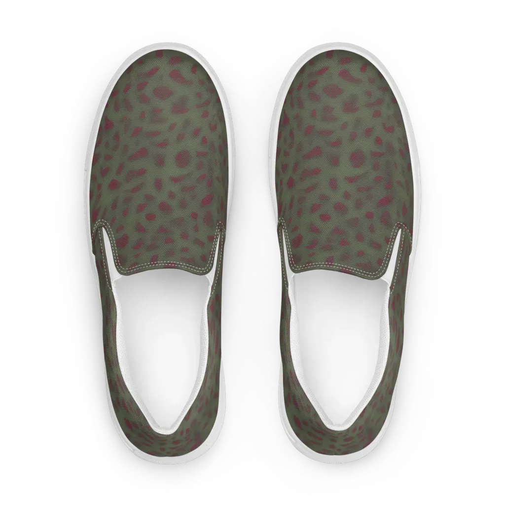 Olive Garnet on Women's Slip-On Canvas Shoes — Front
