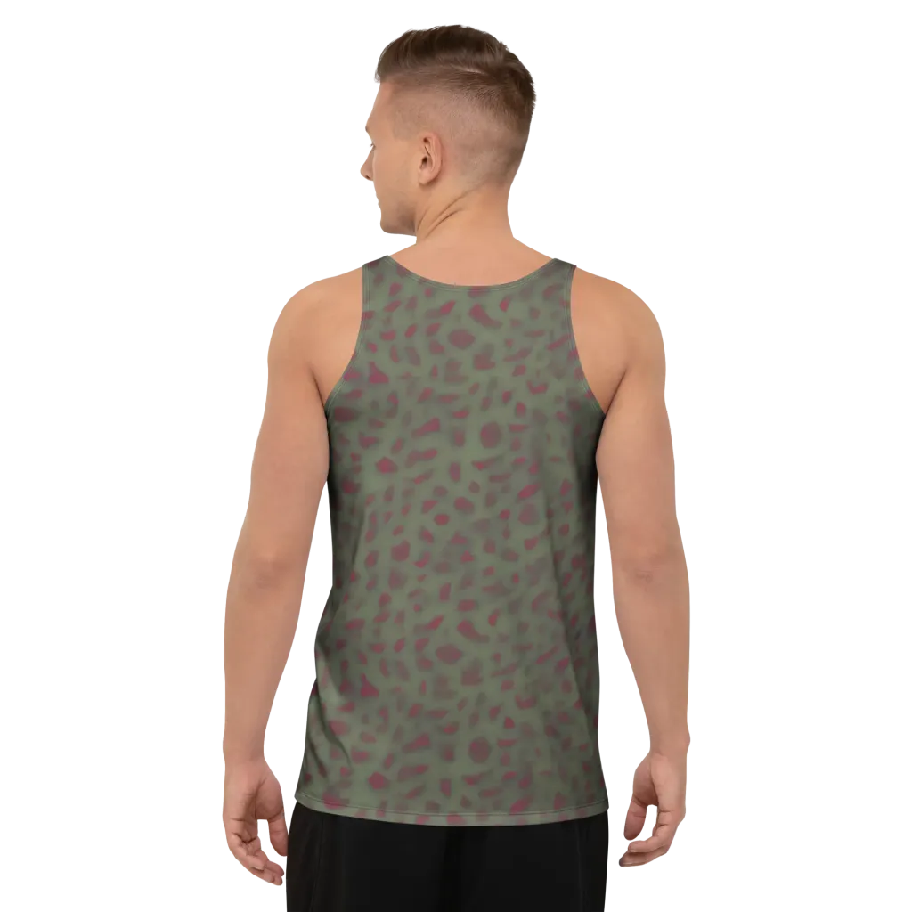 Olive Garnet on Men's Tank Top — Back