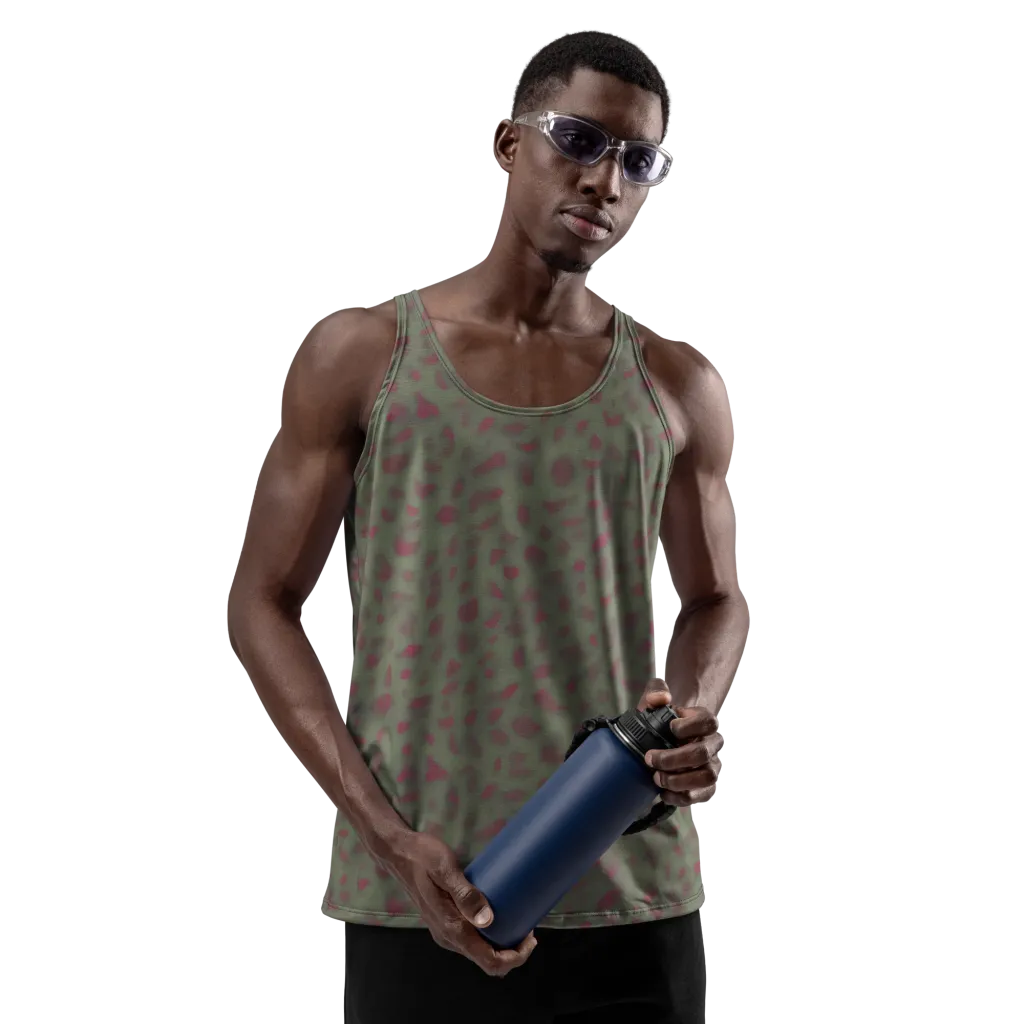 Olive Garnet on Men's Tank Top — Front
