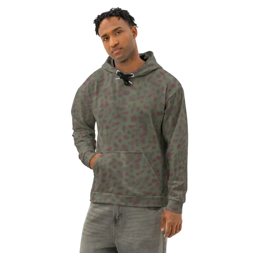 Olive Garnet on a Cotton Hoodie