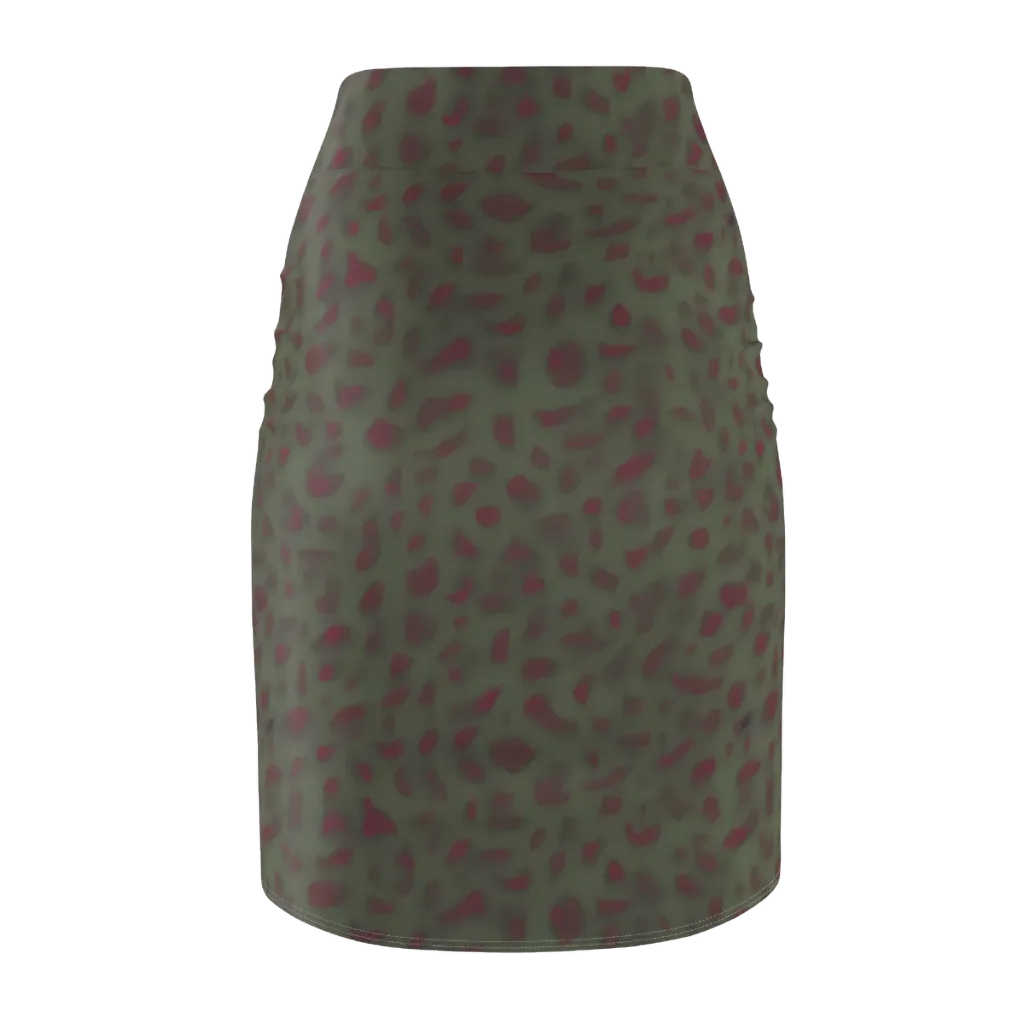 Olive Garnet on Pencil Skirt — Back