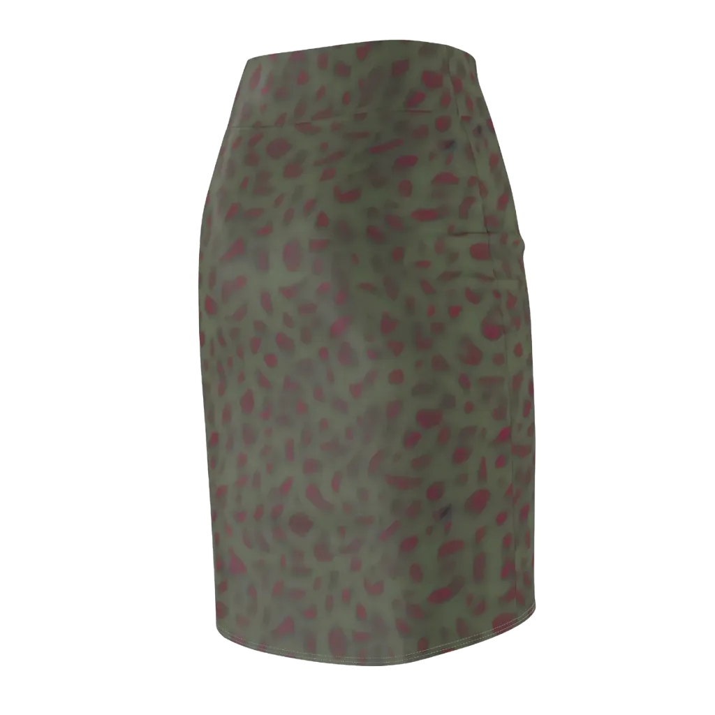 Olive Garnet on Pencil Skirt — Back Side