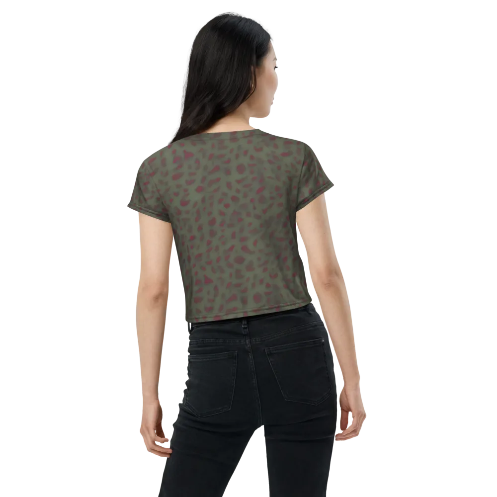 Olive Garnet on Crop Tee — Back