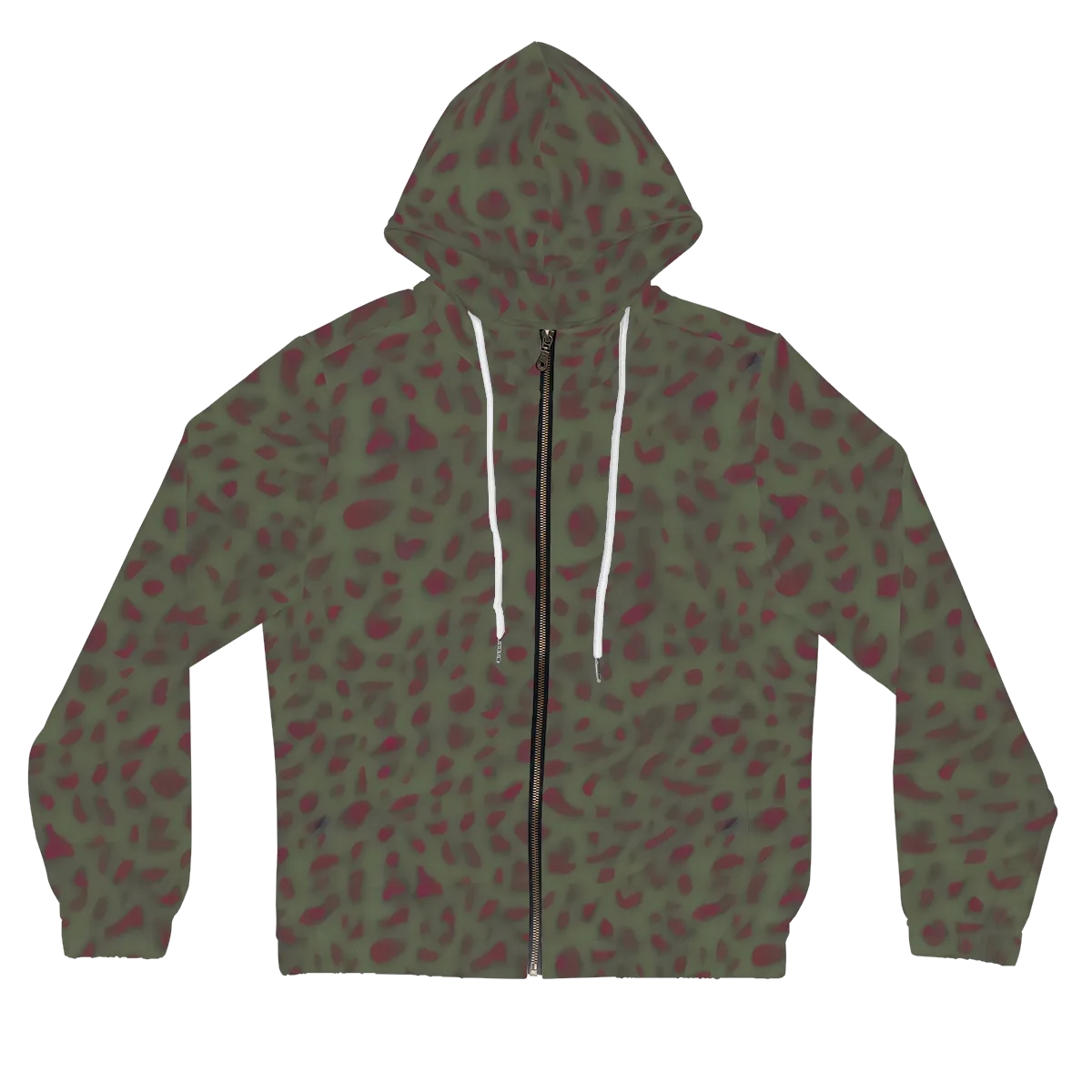 Olive Garnet on Women's Full-Zip Hoodie — Front