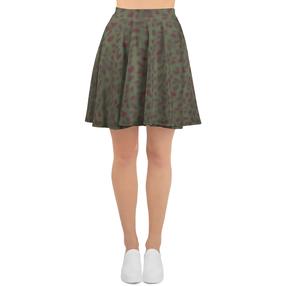 Olive Garnet on Skater Skirt — Front