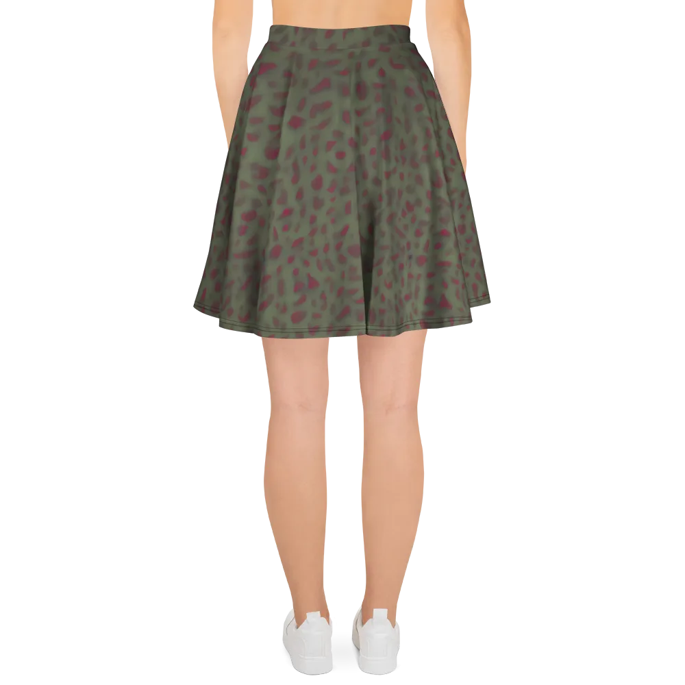 Olive Garnet on Skater Skirt — Back