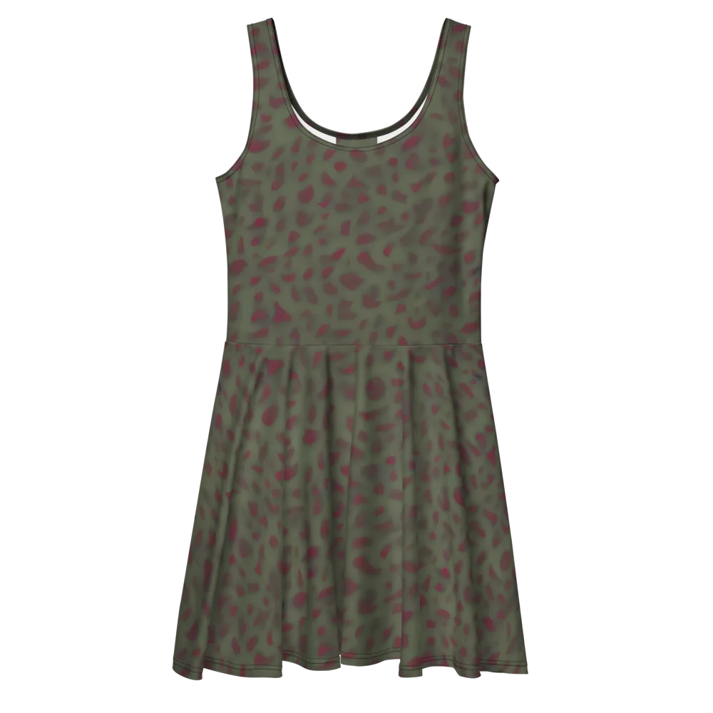Olive Garnet on Skater Dress — Front
