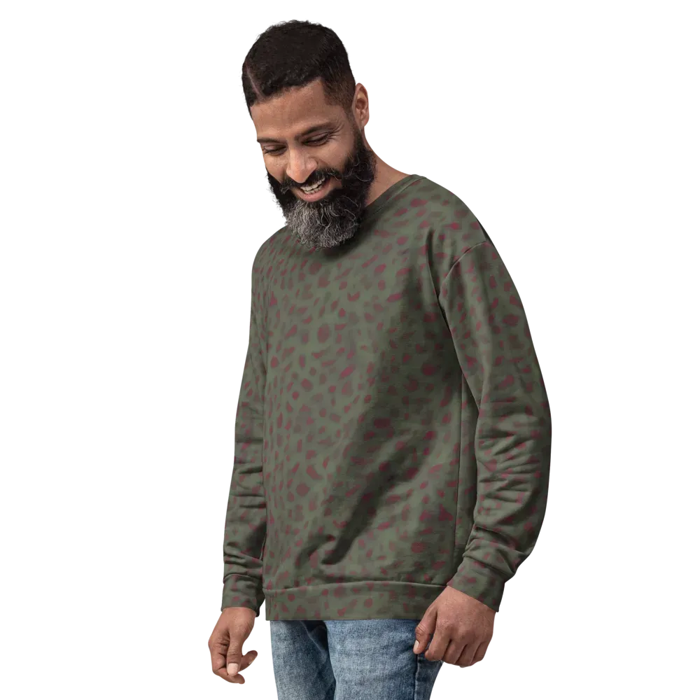 Olive Garnet on Sweatshirt — Left Front