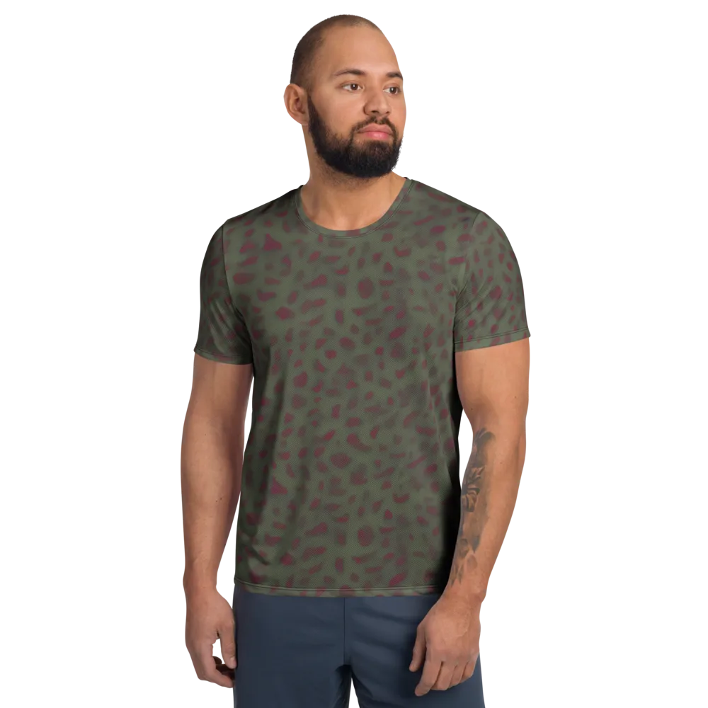 Olive Garnet on Men's Athletic T-Shirt — Front